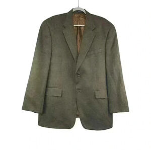 Chaps Ralph Lauren Blazer Men's 44 R Brown Plaid Wool Vintage Adult